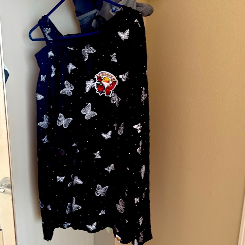 Black flower Top Long Sleeve